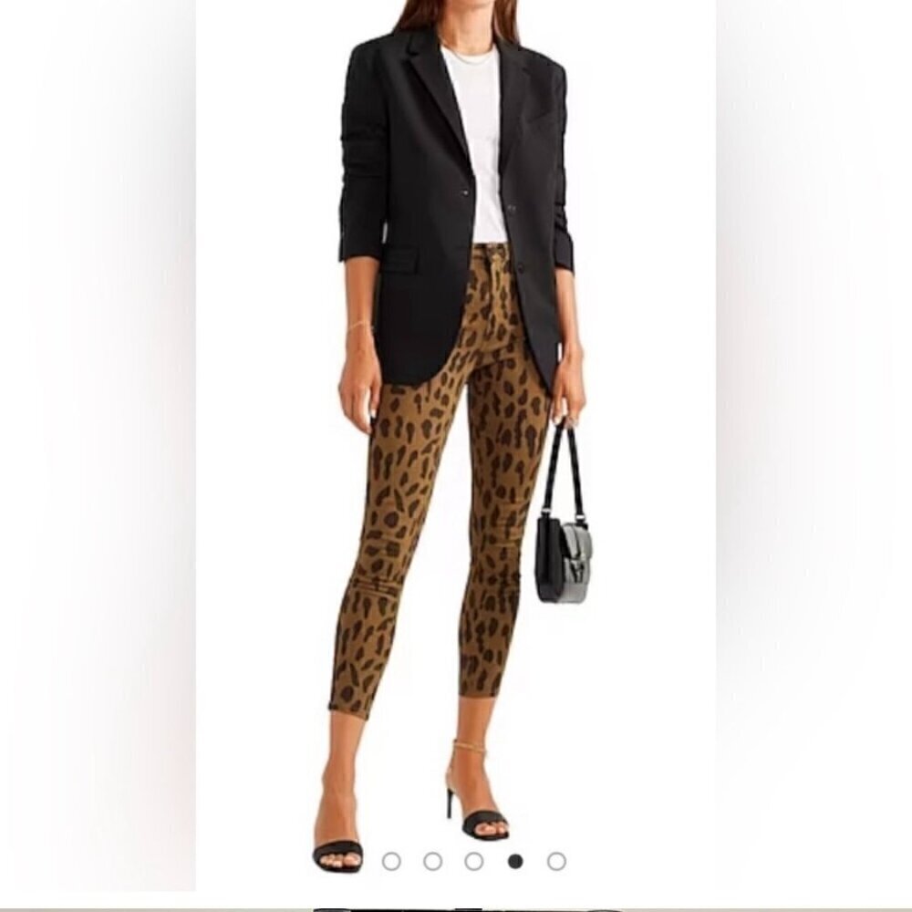 NWT L'AGENCE Margot High Rise Skinny Jean in Spotted Animal - Size 23